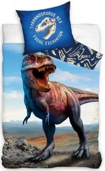 Set lenjerie de pat pentru copii Sonne - Tyrannosaurus Rex, 2 piese