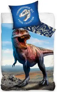 Set lenjerie de pat pentru copii Sonne - Tyrannosaurus Rex, 2 piese