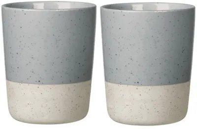 Set 2 pahare cu pereți dubli Blomus - Sablo, 260 ml, gri