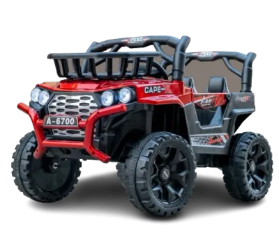 Masinuta electrica pentru copii intre 2 si 4 ani, 4x4, Kinderauto CAPE-X, 100W, 12V, scaun tapitat, rosie