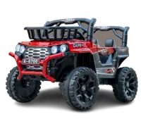 Masinuta electrica pentru copii intre 2 si 4 ani, 4x4, Kinderauto CAPE-X, 100W, 12V, scaun tapitat, rosie