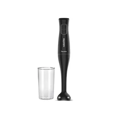 Mixer vertical nobeLTek, 350 W, 2 trepte de viteza, functie turbo, lama din inox, accesoriu pahar gradat 700 ml, zgomot redus, Negru