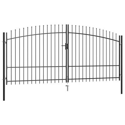 vidaXL Poartă de gard cu ușă dublă Woerden cu vârf tip suliță 400x224,5 cm
