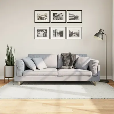 vidaXL Covor „OVIEDO”, fire scurte, crem, 140x200 cm