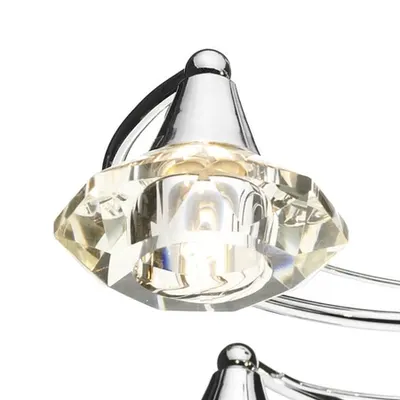 Plafoniera Luther 6 Light Semi Flush Polished Chrome Crystal