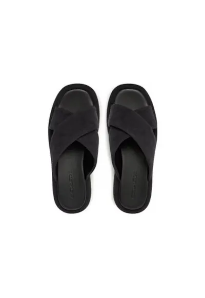 Slapi dama - CAS84 - Textil - Negru