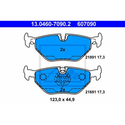 Set placute frana, frana disc ATE 13.0460-7090.2