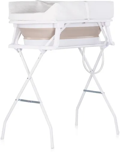 Cadă cu suport și salteluță Chipolino - Sonata, 98 cm, latte