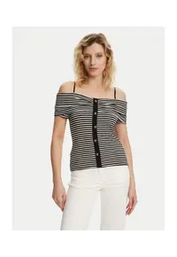 Bluza dama 241-DROPEZ - Poliester/Viscoza - Negru - Negru