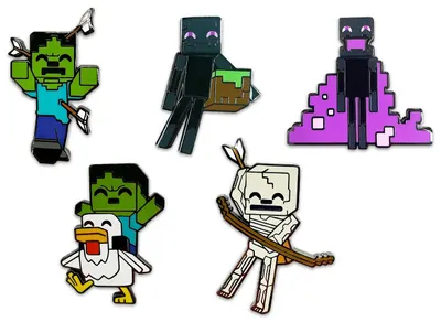 Set de insigne Youtooz Games: Minecraft - Monsters