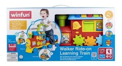 Trenulet antemergator fara pedale pentru copii Winfun, pentru copiii cu varsta incepand de la 12 luni, melodii vesele, lumini