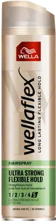Fixativ cu grad de fixare 5 Ultra Strong Flexible Hold Wellaflex, 250ml, Wella