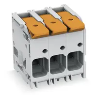 PCB terminal block; lever; 16 mm²; Pin spacing 10 mm; 3-pole; Push-in CAGE CLAMP®; 16,00 mm²; gray