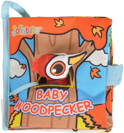 Carte moale cu jucărie Jollybaby - Woodpecker