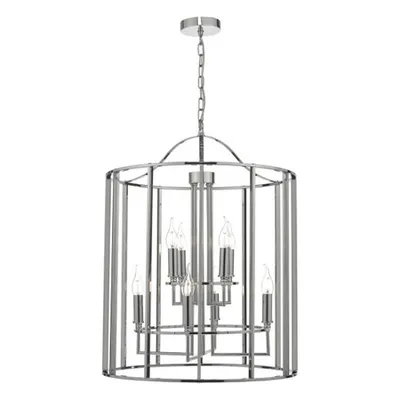 Lampa suspendata Myka 8lt Lantern Polished Chrome