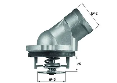 Termostat lichid racire (87 C) potrivit MERCEDES C (CL203), C T-MODEL (S202), C T-MODEL (S203), C (W202), C (W203), CLK (A208), CLK (A209), CLK (C208), CLK (C209), CLS (C218) 2.4-5.5 12.96