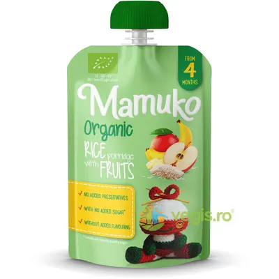 Porridge de Orez cu Fructe 4+ Luni Ecologic/Bio 100g