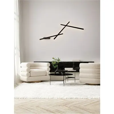 Plafoniera LYB Nisipiu Negru Aluminiu & Acrylic LED 19 Wat 24Vdc 1044Lm 3000K IP20 Driver Excluded Compatible cu code: 9980573