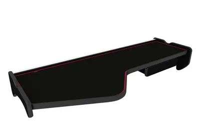 Masa lunga bord camion compatibila cu Renault Magnum Inegral Millenium New Size, Negru cu cusatura rosie