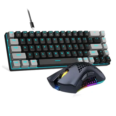 Pachet Gaming Timebox, Red Switch, 60%, Wireless, 68 Taste PBT, Negru - Default Title