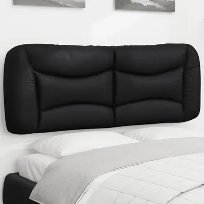vidaXL Pernă pentru tăblie pat, Hvar, negru, 120 cm, piele artificială