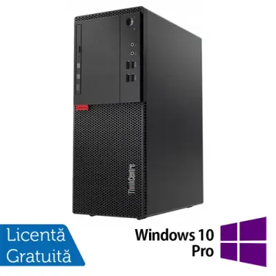 Calculator Sistem PC Refurbished LENOVO M710T Tower, Intel Core i3-6100 3.70GHz, 8GB DDR4, 500GB HDD, DVD-ROM + Windows 10 Pro
