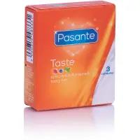 Pasante Taste Mix prezervative aroma Blueberry, Strawberry, Mint 3 buc
