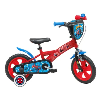 Bicicleta Denver Spiderman 12 inch, frana mana pe ambele roti, roti cauciuc EVA