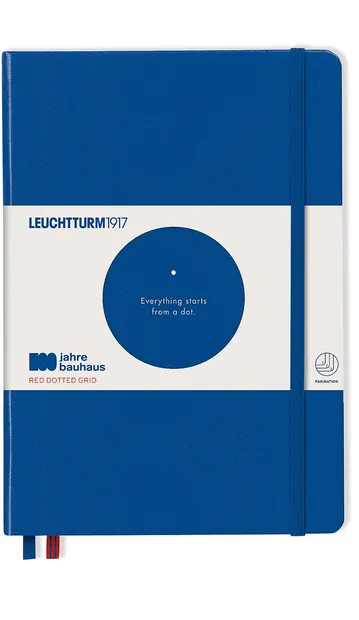 Caiet agenda Leuchtturm1917 Bauhaus 100 - A5, albastru, linii punctate