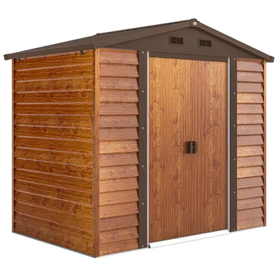 Outsunny Magazie Grădină Magazie Pentru Unelte Grădină Cu Uși Glisante 235.7x152x208.7cm | Aosom Romania