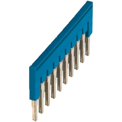 Panou de Conectare 10 Cai Pentru Terminale 4mm², Albastru