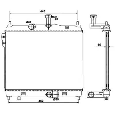 Radiator, racire motor NRF 53169
