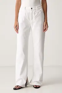 Le Privé blugi straight pentru femei DEMI JEANS BLANC