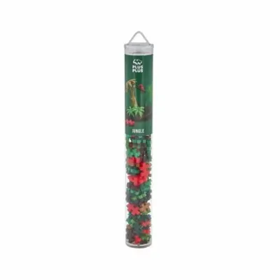 Set constructie Plus-Plus, tub 100 piese, Jungle Mix