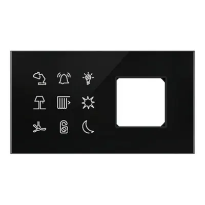 Glass Touch Panels, SpaceLogic, Panou sticla Modbus pat, triplu, 9 butoane+2 Prize Noua Unica