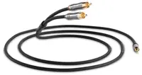 Cablu audio QED - Performance J2P, 2x RCA/3.5mm M/M, 3m, negru