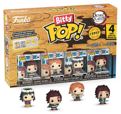 Set mini figurine Funko Bitty POP! Animation: Demon Slayer - 4 bucăți (Series 4)