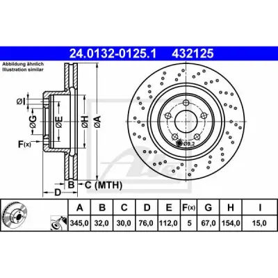 Disc frana ATE 24.0132-0125.1