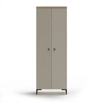 Dulap DOMINICA, 2 usi, taupe + stejar silverjack, 70x41x199 cm