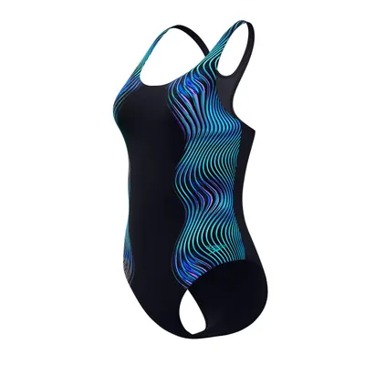 Speedo Dames Badpak Sprint Medalist Zwart/Turquoise