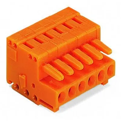 1-conductor female plug; 100% protected against mismating; 1.5 mm²; Pin spacing 3.81 mm; 12-pole; 1,50 mm²; orange