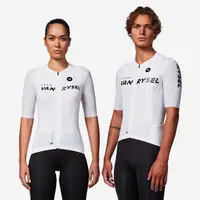 Tricou ciclism pe șosea foarte mulat RCR-R 2 Alb Adulți
