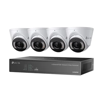 Sistem supraveghere interior IP TP-Link VIGI NK4P-T4425-2T, 4 camere 4 MP, IR/lumina alba 30 m, HDD 2TB