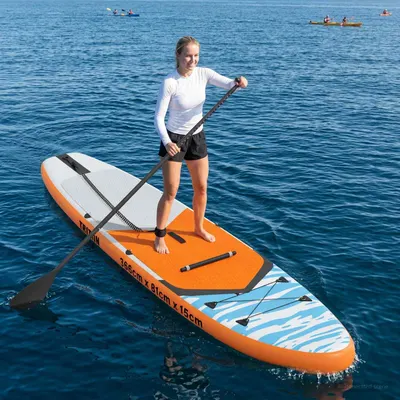 vidaXL Placă SUP cu Șezlong 2 în 1 TRITON 366 x 81 x 15 cm albastru