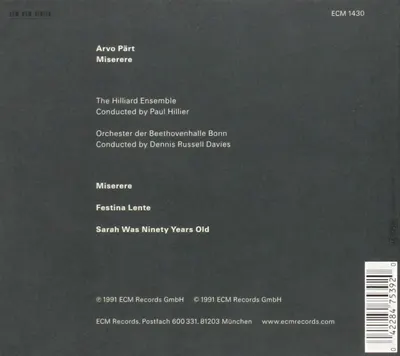 Arvo Part: Miserere