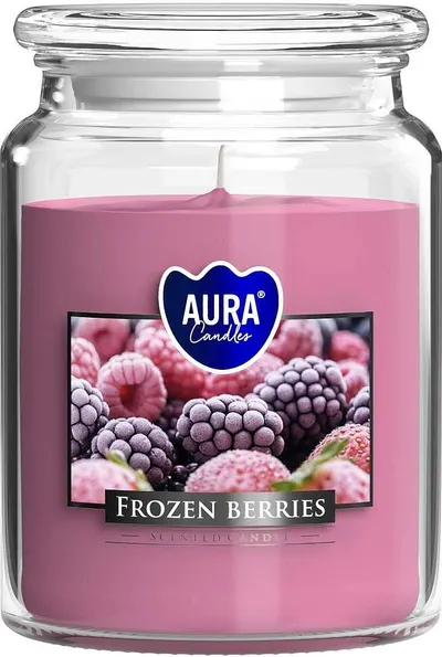 Lumânare parfumată Bispol Aura - Frozen Berries, 500 g