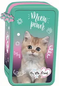 Penar cu rechizite St. Majewski My Little Friend - Kitty Party, 3 fermoare
