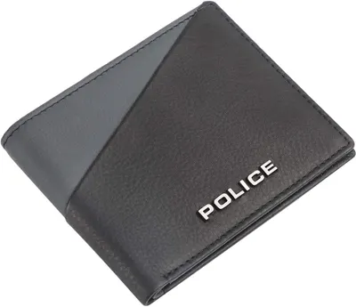Portofel pentru bărbați Police - Boss, negru cu albastru inchis
