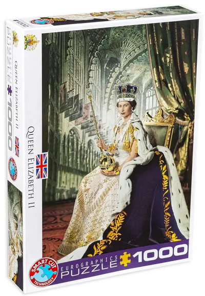 Puzzle Eurographics din 1000 de piese - Regina Elisabeth II