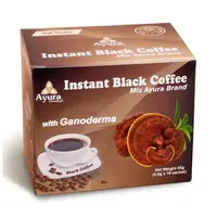 Cafea neagra cu ganoderma, Instant Black Coffee Mix, 4.5g * 10 plicuri, Ayura Herbal